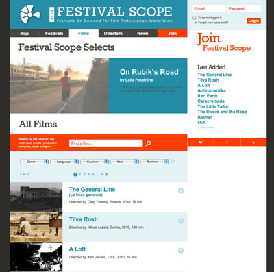 Festival Scope website